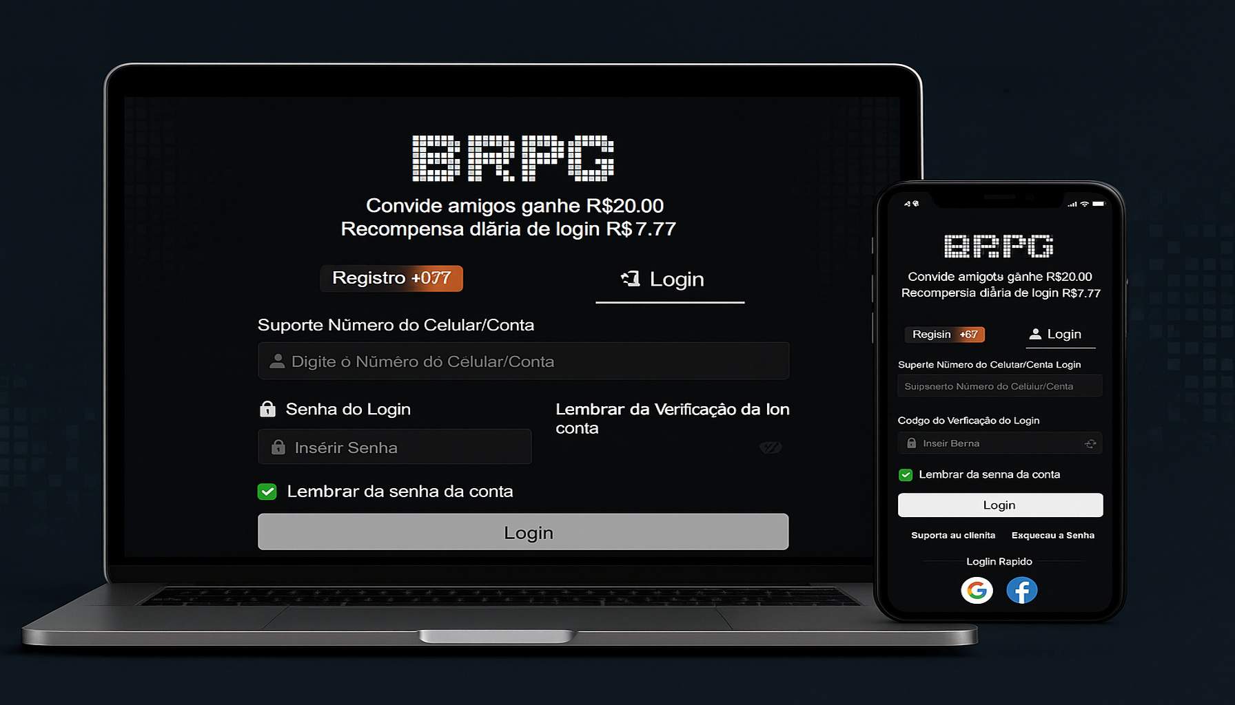 Login no Cassino BRPG